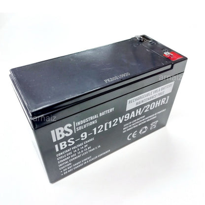 UPS Battery 12V 9Ah 20hr 12 Volts 9 Ampere Rechargeable Valve Regulated Lead Acid (VRLA) Battery