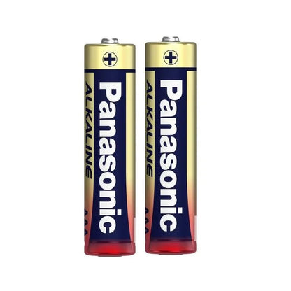 Panasonic AAA (2pcs) Battery Alkaline Long Lasting 1.5V LR03T/2B Panasonic Batteries in Blister Pack