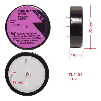 Tadiran TL-5135 Battery 3.6v Lithium Wafer Battery - non rechargeable Tadiran TL-5135 Batteries