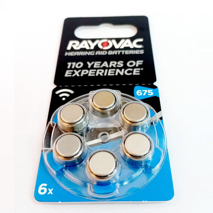 Rayovac 4600 Acoustic Size 675 PR44 (6 pcs) Hearing Aid Battery Hearing Aid Batteries 1.45V V675AT