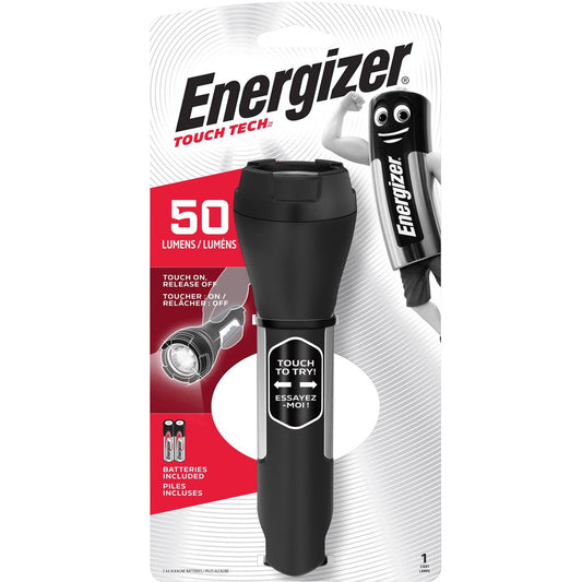 Energizer Flashlight LED Touch Activated Torch Light Bright LED Extended Battery Life Touch TECH