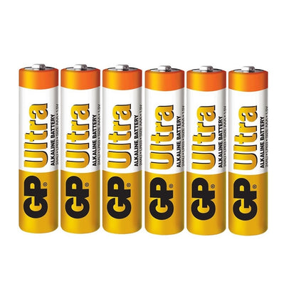 GP Ultra AAA Alkaline (6pcs) Battery LR03 24AU