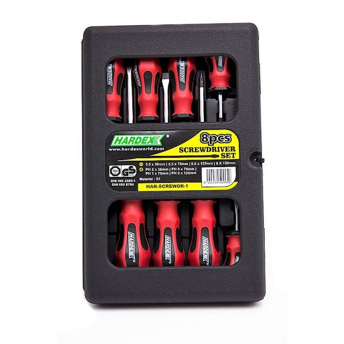 Hardex (8pcs) Screw Driver Set Screwdriver set Flat Cross Screwdrivers set Hardex HAR-SCREWDR-1