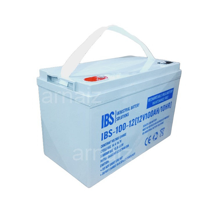 IBS 12V 100Ah Solar Rechargeable IBS-100-12 Valve Regulated Lead Acid VRLA Battery  Maintenance free