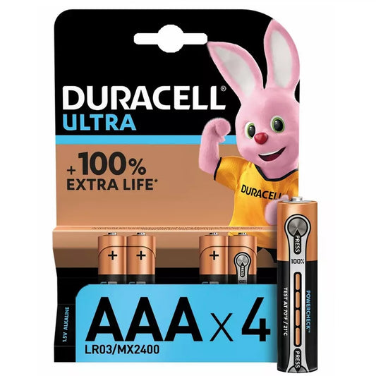 Duracell AAA Ultra Alkaline (4pcs) Battery MX2400 LR03