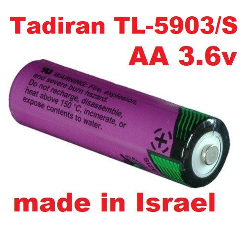 Tadiran TL-5903 size AA Lithium Battery 3.6V - non Rechargeable Tadiran TL-5903/S Batteries