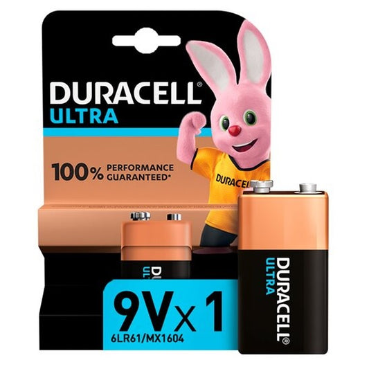 Duracell 9V Ultra Alkaline (1pc) Battery MX1604 6LR61