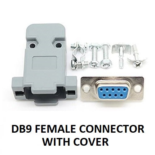 DB9 RS232 Female Connector with Socket D Sub 9 pin PCB Connector Female Connect with Cover Set