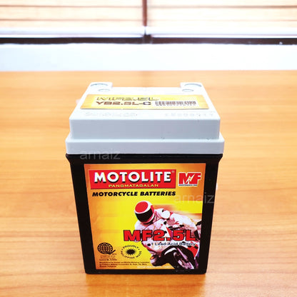 Motolite MF2.5L Maintenance Free Motorcycle Battery CB2.5L YB2.5L-C YB2.5L-MF 2L