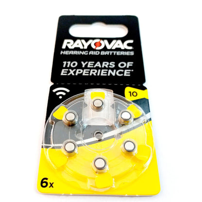 Rayovac 4610 Acoustic Size 10 PR70 (6 pcs) Hearing Aid Battery Hearing Aid  Batteries 1.45V V10AT