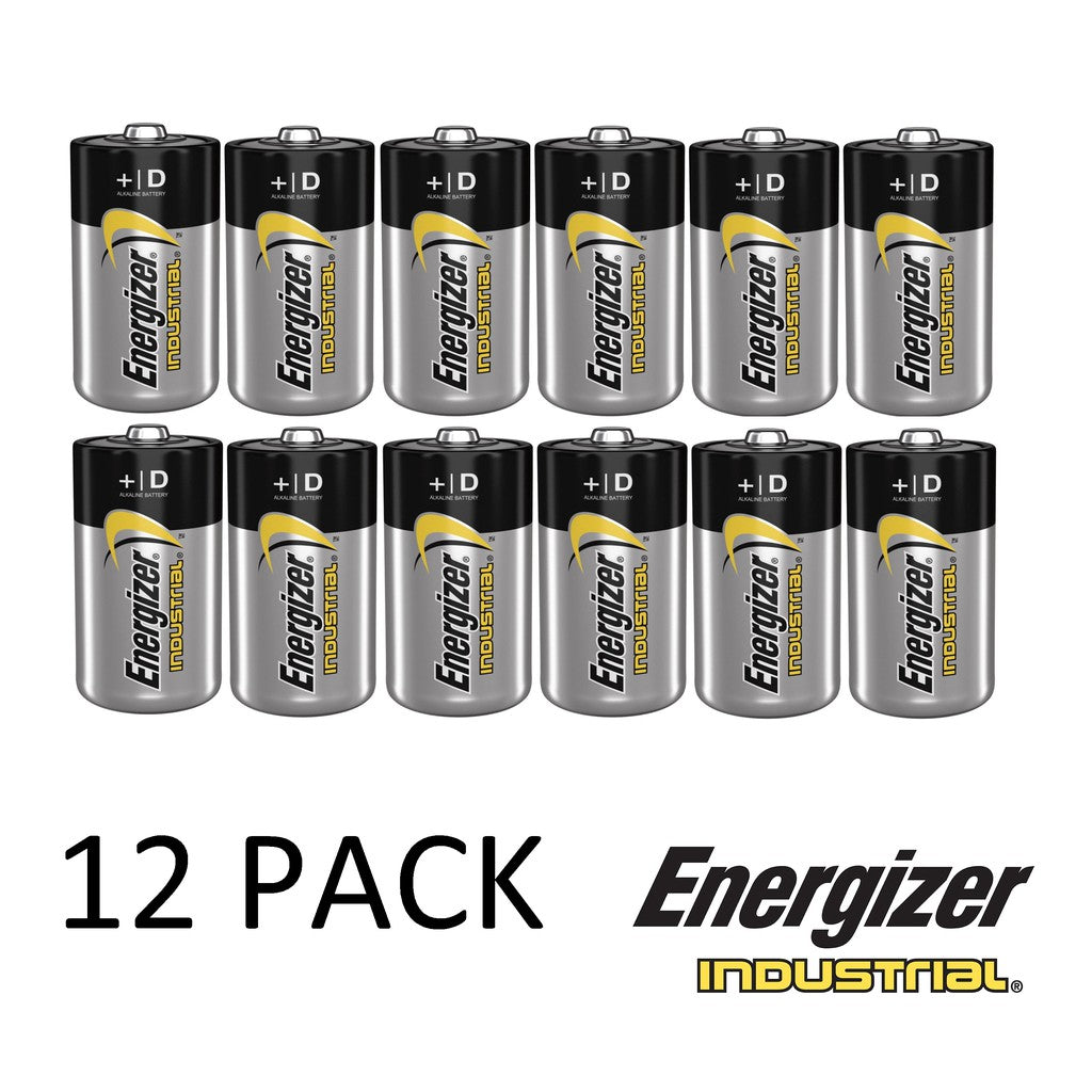 Energizer Size D (12pcs) Alkaline Industrial Battery 1.5V LR20 MN1300 Batteries 12 pieces per box