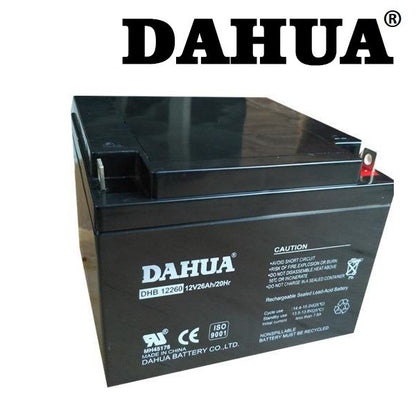 Dahua 12v 26Ah SLA Rechargeable Battery DHB12260 Valve Regulated Sealed Lead-Acid Battery