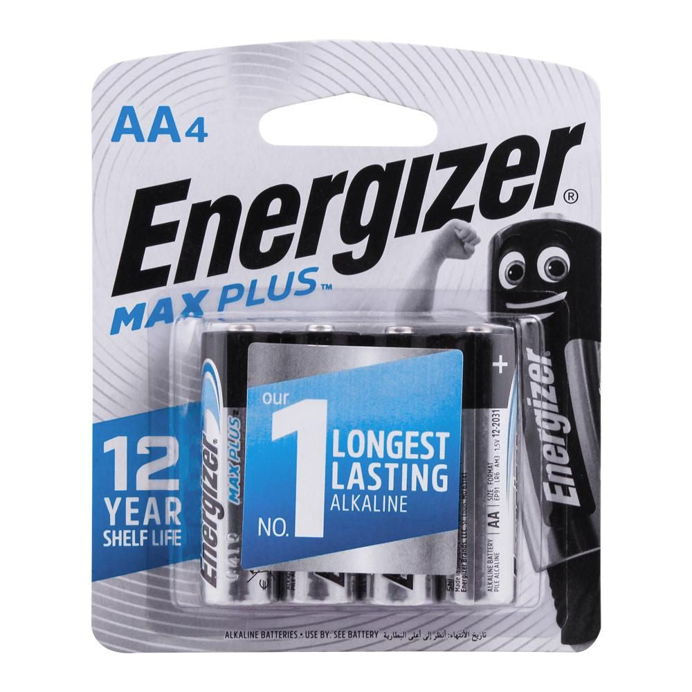 Energizer Max Plus AA Battery (4 pcs) EP91 BP4 Energizer Max Plus AA Batteries