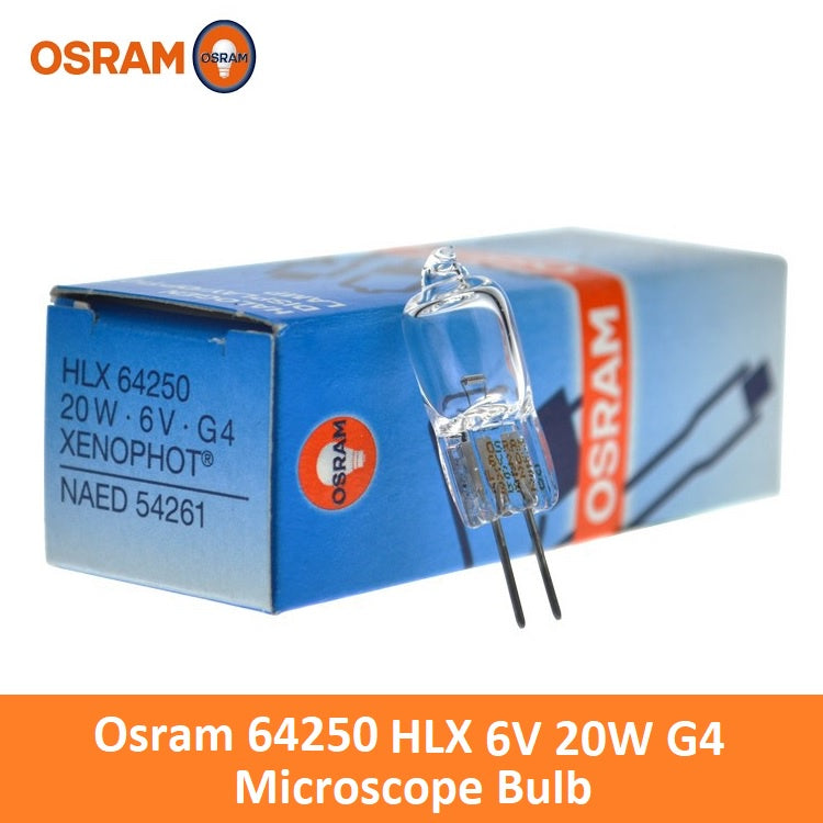 Osram 64250 6v 20w NAED 54261 G4 ESB M 30 Halogen Lamp Microscope Lamp Peanut Bulb