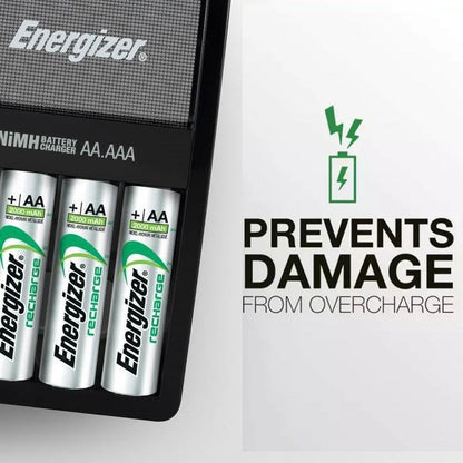 Energizer Battery Charger Recharge MAXI for AA and AAA CHVCM4 with free 4 pcs Rechargeable AA