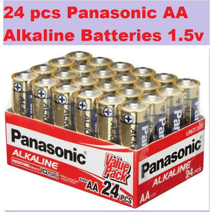 Panasonic AA (24pc) Battery Alkaline Long Lasting 1.5V LR6T/24V Panasonic AA Batteries Value Pack