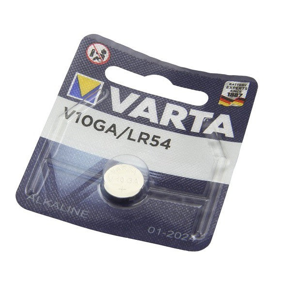 Varta V10GA  LR54 (1pc) 1.5v Alkaline Button Cell Battery in Blister Pack Varta V 10GA  LR54 4274