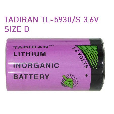 Tadiran TL-5930 Battery size D Lithium Battery 3.6V - non Rechargeable Tadiran TL-5930/S Batteries