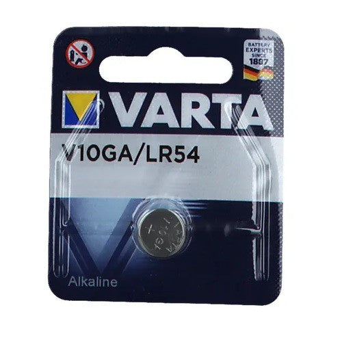 Varta V10GA  LR54 (1pc) 1.5v Alkaline Button Cell Battery in Blister Pack Varta V 10GA  LR54 4274