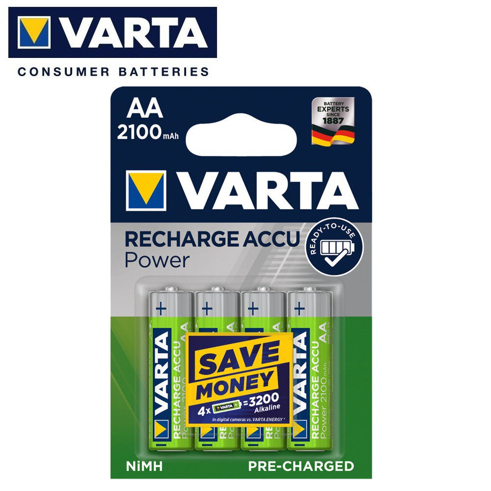 Varta  AA Rechargeable Battery 5716 R2U Size AA  (4 pcs) 2600mAh Rechargeable Batteries HR6