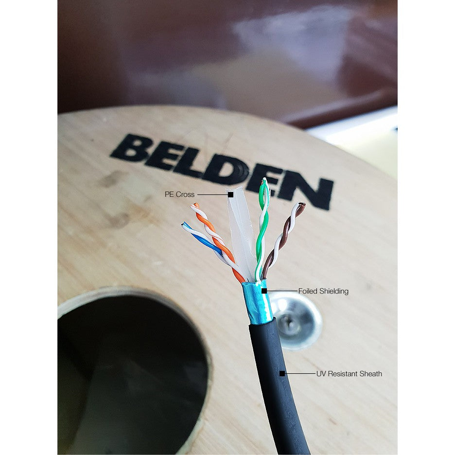 Belden UTP CAT6 Outdoor Cable 305meters FTP Foiled Twisted Pair Burial Ethernet Cable Belden 1376