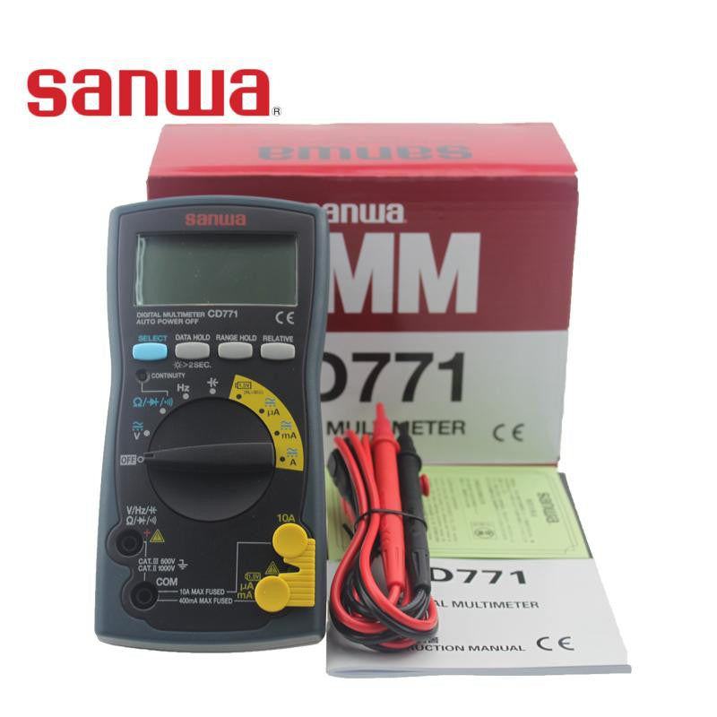 Sanwa CD771 Digital Multimeter Backlight & Cont. buzzer with LED AC/DC Voltmeter True RMS Digital Mu