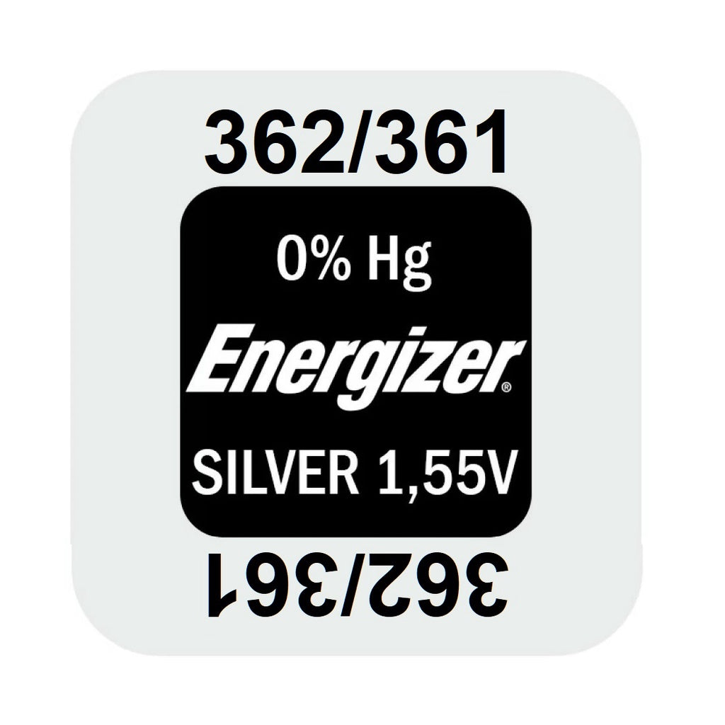 Energizer 362 361 SR58 (1pc) 1.55v Silver Oxide Button Cell Battery Mercury Free 362/361 SR721SW 601