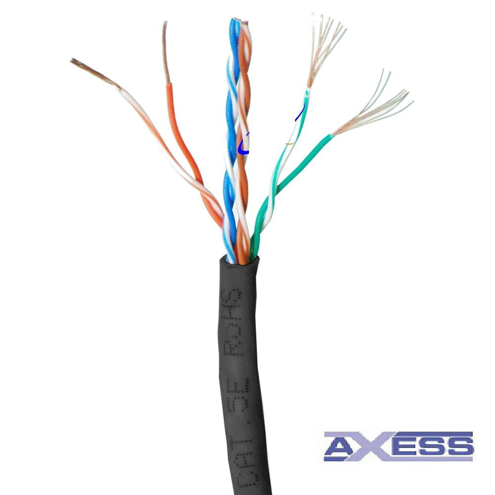 Axess Cat 5E Cable UTP Unshielded Stranded 4 Pairs Gray Data LAN Cable Cat5E Cat5 305 meters 1000ft