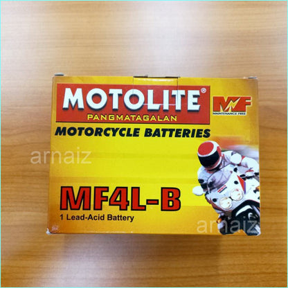 Motolite MF4L-B Maintenance Free Motorcycle Battery YTZ5S YT4L-BS YTX4L-BS MF4LB YTX4L