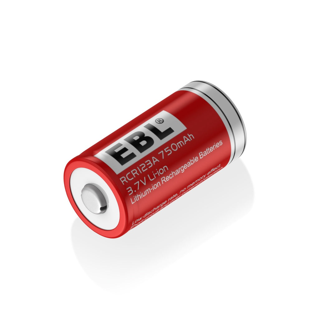 EBL LN-1634 (4 pcs) Rechargeable CR123A Lithium Batteries 3.7V 750mAh 16340 CR123 123 123A Battery