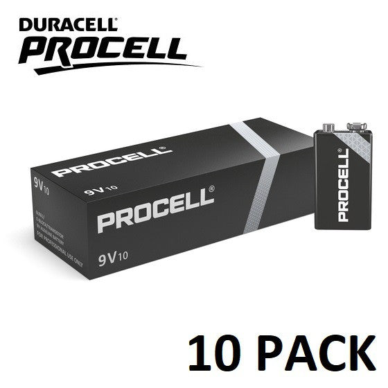 Procell 9V 6LR61 (10pcs) Alkaline Battery 9 Volts Batteries 10 pieces per box