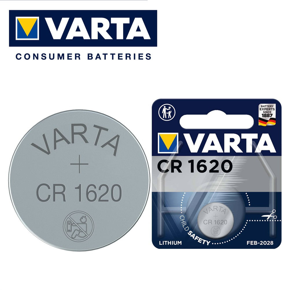 Varta CR1620 (1pc) 3v Lithium Button Cell Battery in Blister Pack Varta CR 1620 Batteries 6620