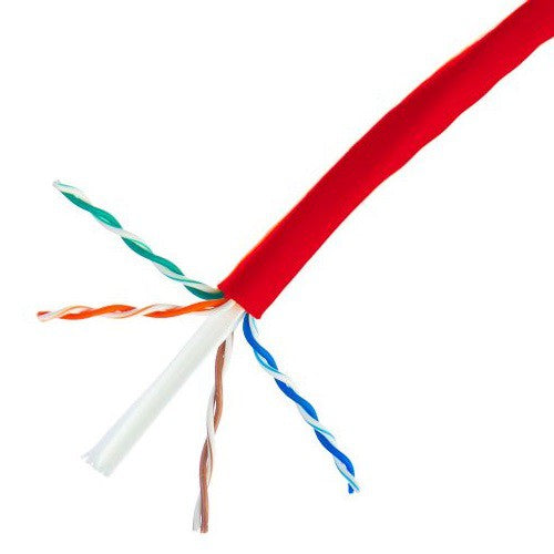 RED Cat 6 Cable UTP Unshielded AWG23 Data LAN Cable Cat6 305 meters 1000 feet 305m 1000ft