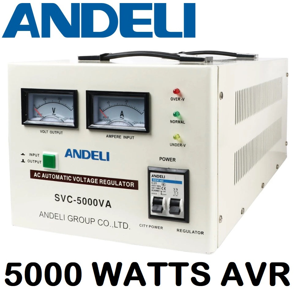 Andeli AVR 5000W Servo Type Automatic Voltage Regulator SVC-5000 Servo Motor Control AC AVR 5KVA