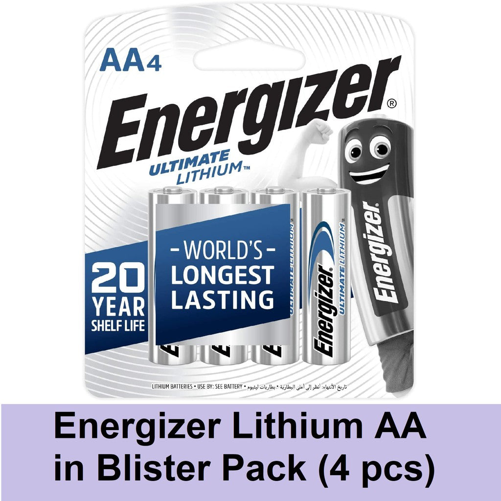 Energizer AA Lithium (4 pcs) Battery Ultimate Lithium Batteries Lithium AA L91