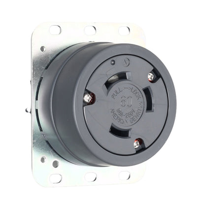 American Denki 3620 Locking Outlet 60A 250V 3 Pole 3 Wire Receptacle
