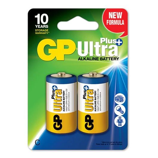 GP Ultra Plus Size C Alkaline (2pcs) Battery LR14 14AUP