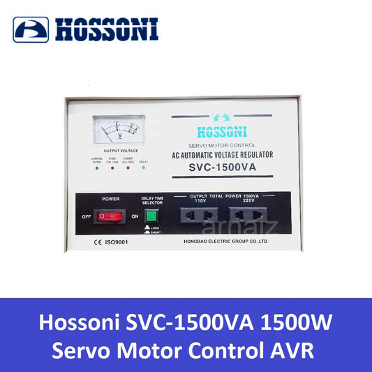 Hossoni AVR 1500W Servo Type Automatic Voltage Regulator SVC-1500 Servo Motor Control AC AVR 1.5KVA