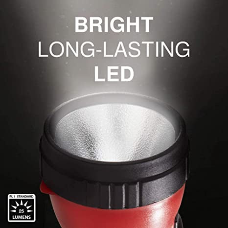 Eveready LED Flashlight with 2 x AA Batteries Included LED Torch Light Flash Light Red Blue LC1L2A