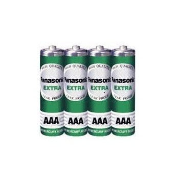 Panasonic AAA (4pc) Battery Green Extra 1.5V R03ST/4S-P Panasonic AAA Batteries