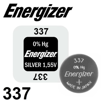 Energizer 337 (1pc) 1.55v Silver Oxide Button Cell Battery Mercury Free 337 SR416SW V337 SR416 LR416