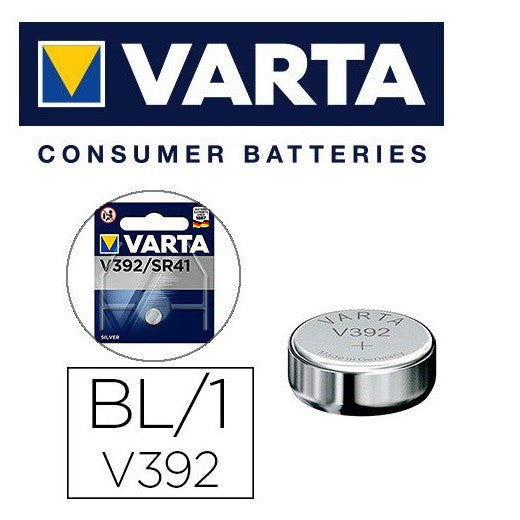 Varta V392 SR41 (1pc) 1.55v Silver Oxide Button Cell Battery in Blister Pack Varta 384 SR 41 LR41