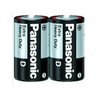 PANASONIC Size D (2pc) Battery Black Extra Heavy Duty 1.5V R20NPT/2S-P Panasonic size D Batteries