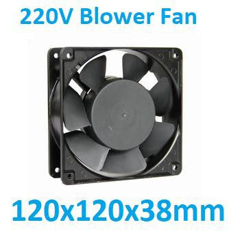 220V 120 x 120 x 38 mm AC Cooling Blower Fan Videoke CPU Fridge Fan 4.7 x 4.7 x 1.5 Inch with Grills