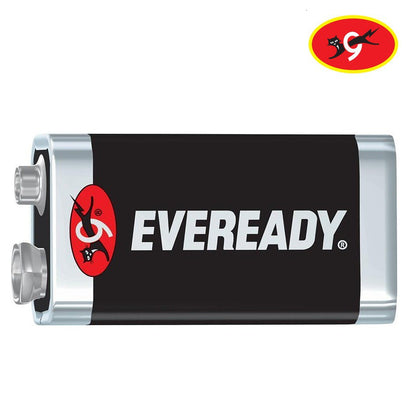 Eveready 9V Battery 9 Volts Carbon Zinc Batteries 1222BP1 Black Square