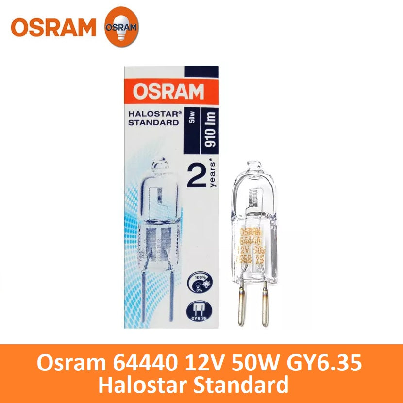 Osram 64440 50w 12v GY6.35 Halostar Standard Halogen Lamp Peanut Bulb Microscope Bulb