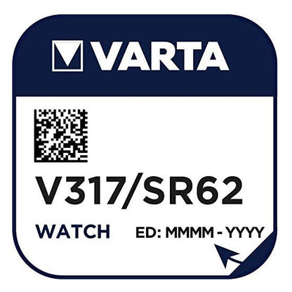 Varta V317 SR62 (1pc) 1.55v Silver Oxide Button Cell Battery Varta V 317 SR516SW