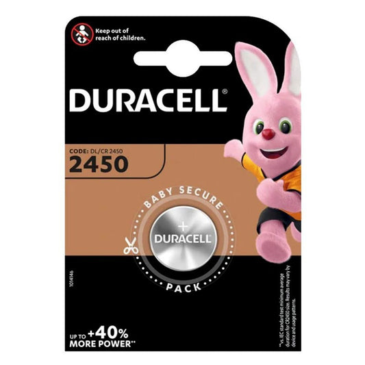 Duracell 2450 CR2450 DL2450 (1pc) 3v Lithium Button Cell Battery in Blister Pack DL2450 K2450L