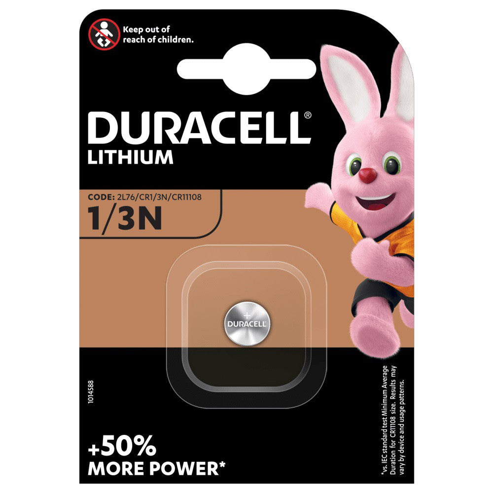 Duracell CR1/3N 2L76 (1pc) 3v Lithium Button Cell Battery in Blister Pack CR11108 DL1/3N