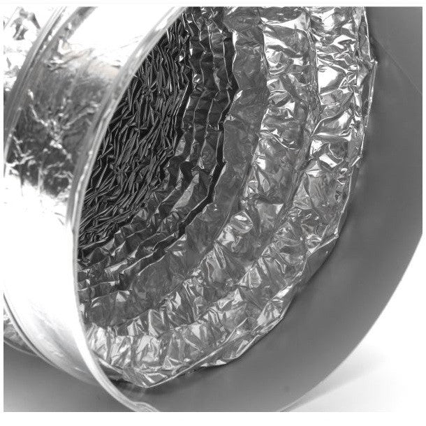 Flexible Aluminum Air Duct (10 meters) 4 5 6 8 inches Foil Ducting Ven ...